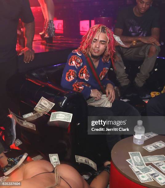 Lil Pump celebrates his 17th Birthday Party at Ace Of Diamonds on August 17, 2017 in West Hollywood, California.