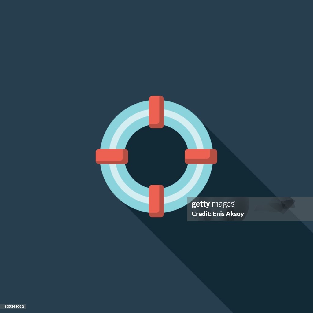 Lifebuoy Flat Icon