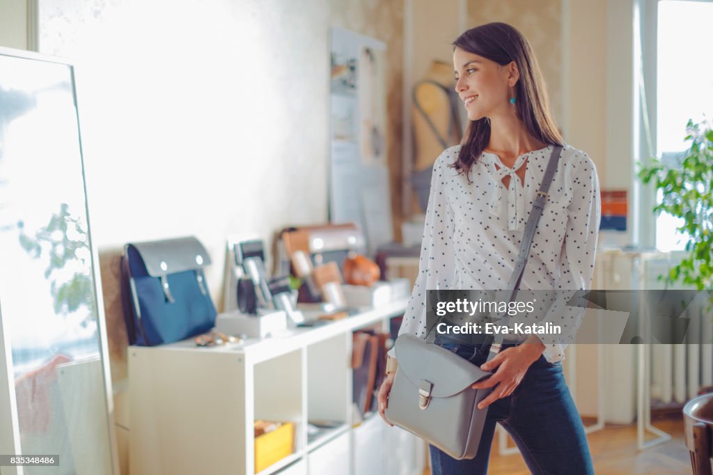 Shopping in a showroom