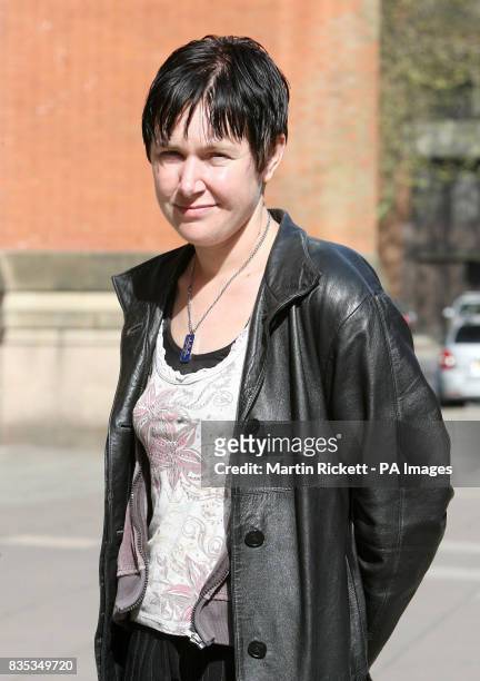 Emily Horne outside Minshull Street Crown Court in Manchester where she is charged with bigamy.