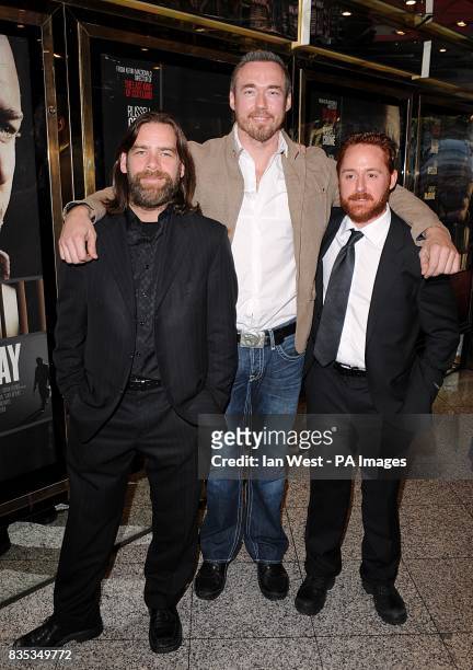 Russell Crowe's co-stars from the 'Robin Hood' film he is currently filming, Alan Doyle , Kevin Durand and Scott Grimes arriving for the UK Film...