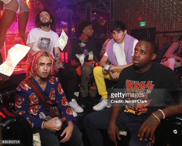 Lil Pump celebrates his 17th Birthday with friends at Ace Of Diamonds on August 17, 2017 in West Hollywood, California.