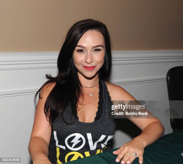Danielle Harris attends the Monster Mania Con 2017 at NJ Crowne Plaza Hotel on August 18, 2017 in Cherry Hill, New Jersey.