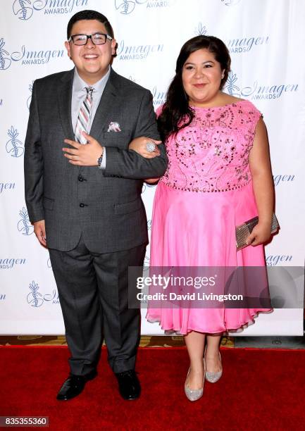 Actors Rico Rodriguez and Raini Rodriguez attend the 32nd Annual Imagen Awards at the Beverly Wilshire Four Seasons Hotel on August 18, 2017 in...