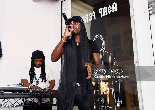 Young Paris performs at Pop-Up Shop launch for clothing brand UNIFORM on August 18, 2017 in New York City.