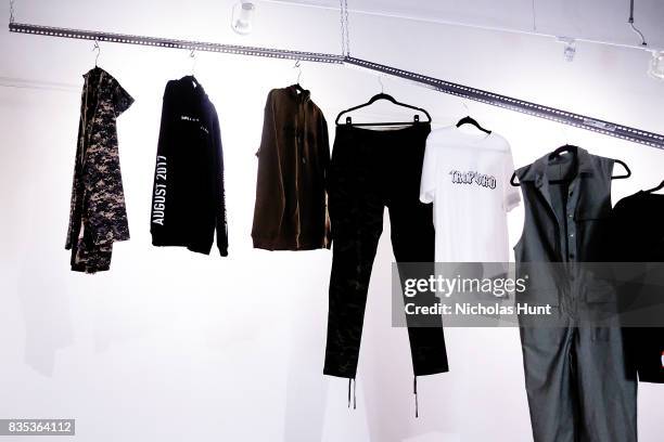Clothing at the Pop-Up Shop launch for clothing brand UNIFORM on August 18, 2017 in New York City.