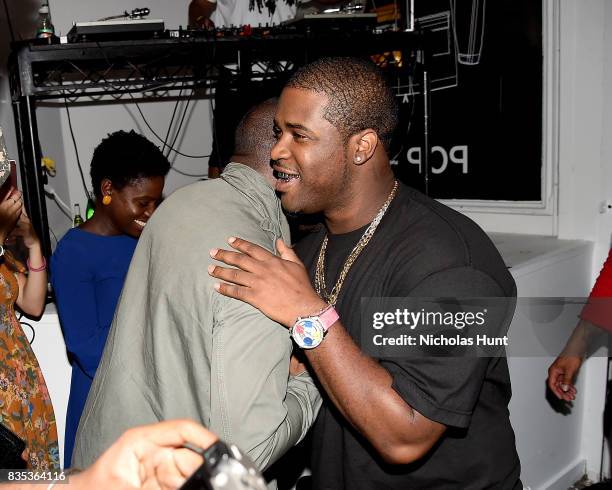 Chid Liberty and A$AP Ferg attend Pop-Up Shop launch for clothing brand UNIFORM on August 18, 2017 in New York City.