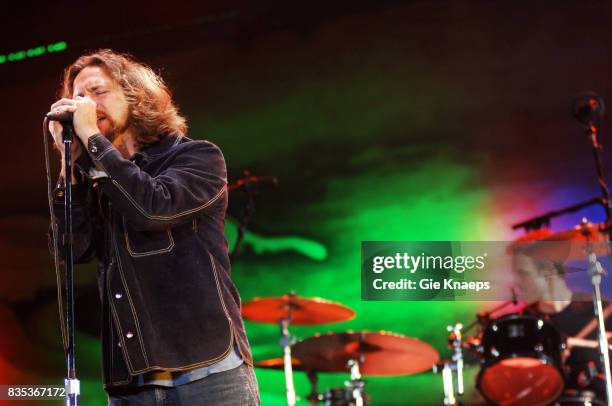 Pearl Jam, Eddie Vedder, Matt Cameron, Rock Werchter Festival, Werchter- Belgium, .