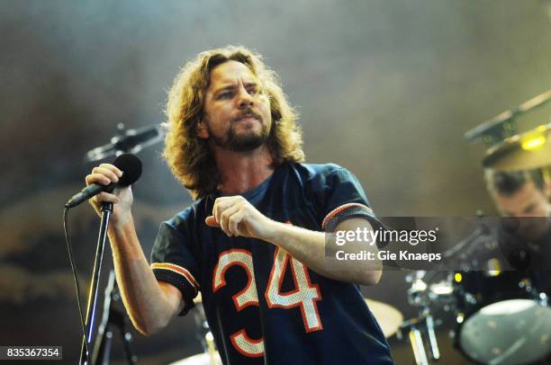 Pearl Jam, Eddie Vedder, Matt Cameron, Rock Werchter Festival, Werchter- Belgium, .