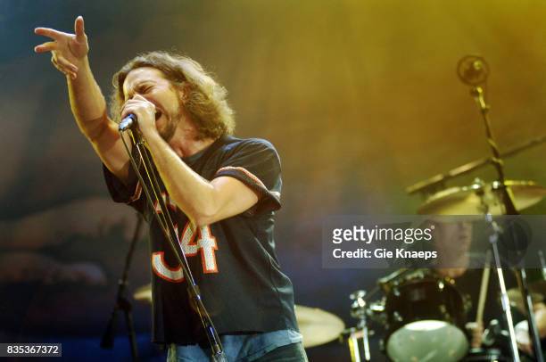 Pearl Jam, Eddie Vedder, Matt Cameron, Rock Werchter Festival, Werchter- Belgium, .