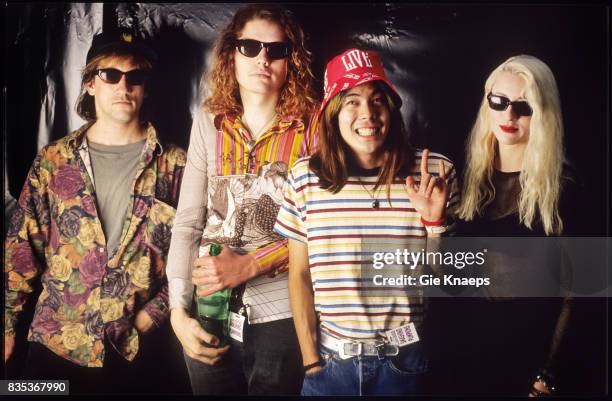 Smashing Pumpkins, Billy Corgan, James Iha, D'arcy Wretzky, Jimmy Chamberlin, Rock Werchter Festival, Werchter, Belgium, .