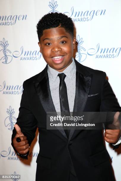 Actor Benjamin Flores Jr. Attends the 32nd Annual Imagen Awards at the Beverly Wilshire Four Seasons Hotel on August 18, 2017 in Beverly Hills,...