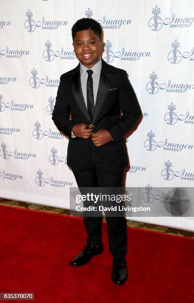 Actor Benjamin Flores Jr. Attends the 32nd Annual Imagen Awards at the Beverly Wilshire Four Seasons Hotel on August 18, 2017 in Beverly Hills,...