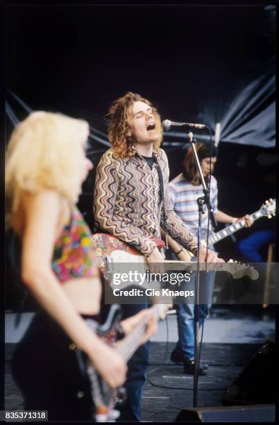 Smashing Pumpkins, Billy Corgan, James Iha, D'arcy Wretzky, Rock Torhout Festival, Torhout, Belgium, .