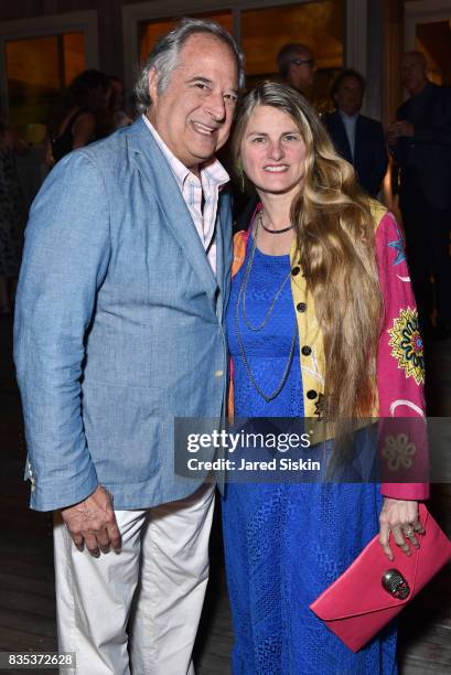 Stewart F. Lane and Bonnie Comley attend ARTrageous Gala + Art Auction benefitting Hour Children at a Private Residence on August 18, 2017 in...