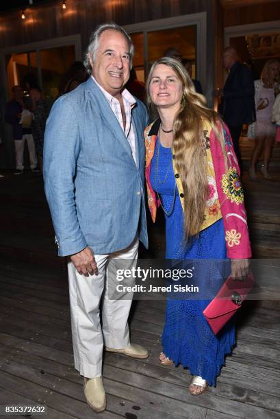 Stewart F. Lane and Bonnie Comley attend ARTrageous Gala + Art Auction benefitting Hour Children at a Private Residence on August 18, 2017 in...