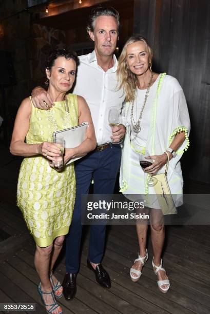 Mary Lene, Chris Brown and Bonnie Pfeifer Evans attend ARTrageous Gala + Art Auction benefitting Hour Children at a Private Residence on August 18,...