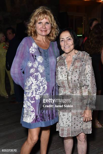 Elena Oleinik and Zoya Kuznetsova attend ARTrageous Gala + Art Auction benefitting Hour Children at a Private Residence on August 18, 2017 in...