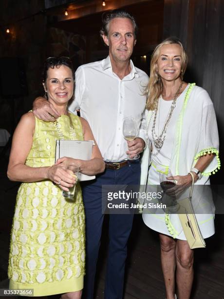 Mary Lene, Chris Brown and Bonnie Pfeifer Evans attend ARTrageous Gala + Art Auction benefitting Hour Children at a Private Residence on August 18,...