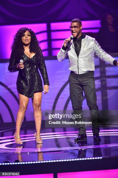 Singers Shanice and Tony Terry onstage at the 2017 Black Music Honors at Tennessee Performing Arts Center on August 18, 2017 in Nashville, Tennessee.