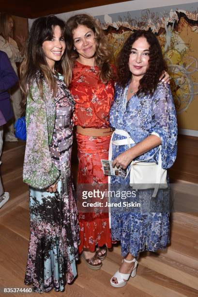 Olya Kislin and guests attend ARTrageous Gala + Art Auction benefitting Hour Children at a Private Residence on August 18, 2017 in Southampton, New...