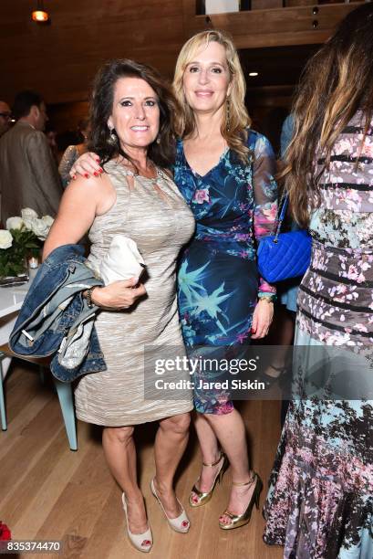 Donna Bernstein and Linda Argila attend ARTrageous Gala + Art Auction benefitting Hour Children at a Private Residence on August 18, 2017 in...