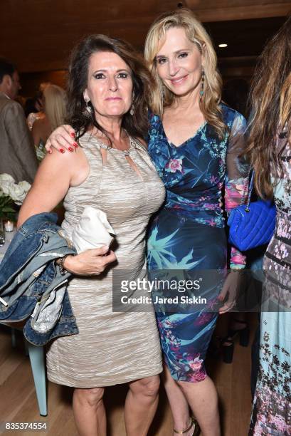 Donna Bernstein and Linda Argila attend ARTrageous Gala + Art Auction benefitting Hour Children at a Private Residence on August 18, 2017 in...