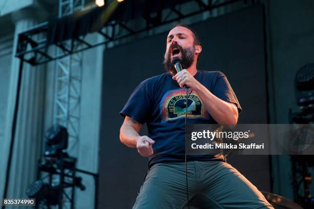 Vocalist Neil Fallon of Clutch performs at The Greek Theater on August 18, 2017 in Berkeley, California.