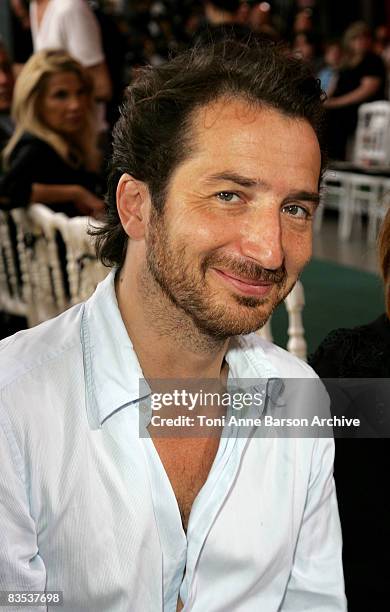 Actor Edouard Baer attends Christian Lacroix '09 Autumn-Winter Haute Couture fashion show at the Pompidou Center on July 1, 2008 in Paris, France.
