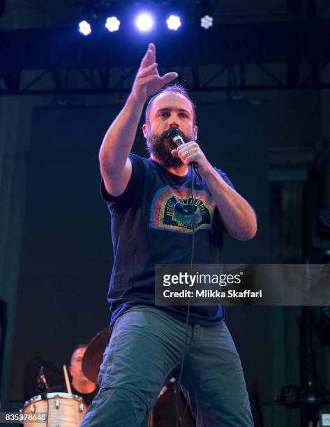 Vocalist Neil Fallon of Clutch performs at The Greek Theater on August 18, 2017 in Berkeley, California.