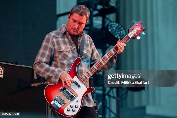 Bassist Dan Maines of Clutch performs at The Greek Theater on August 18, 2017 in Berkeley, California.