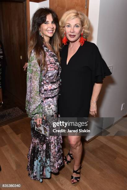 Olya Kislin and Paola Bacchini attend ARTrageous Gala + Art Auction benefitting Hour Children at a Private Residence on August 18, 2017 in...