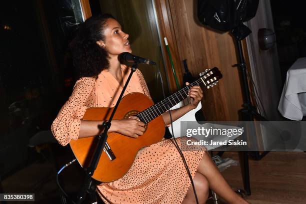 Musician Sophia Bastian attends ARTrageous Gala + Art Auction benefitting Hour Children at a Private Residence on August 18, 2017 in Southampton, New...