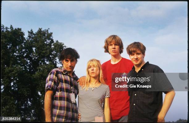 Sonic Youth, Thurston Moore, Kim Gordon, Lee Ranaldo, Steve Shelley, Pukkelpop Festival, Hasselt, Belgium, .