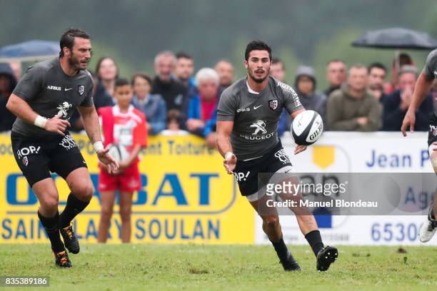 Sebastien Bezy of Toulouse during the pre-season match between Stade Toulousain Toulouse and Racing 92 at on August 18, 2017 in Lannemezan, France.