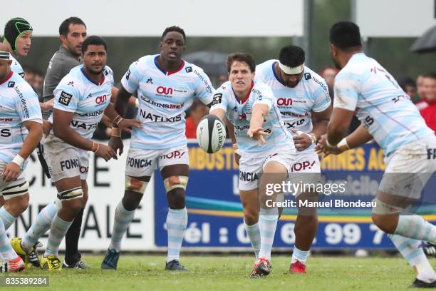 Xavier Chauveau of Racing 92 during the pre-season match between Stade Toulousain Toulouse and Racing 92 at on August 18, 2017 in Lannemezan, France.