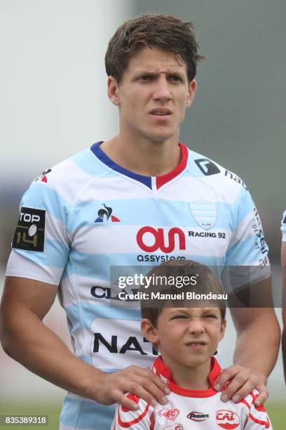 Xavier Chauveau of Racing 92 during the pre-season match between Stade Toulousain Toulouse and Racing 92 at on August 18, 2017 in Lannemezan, France.