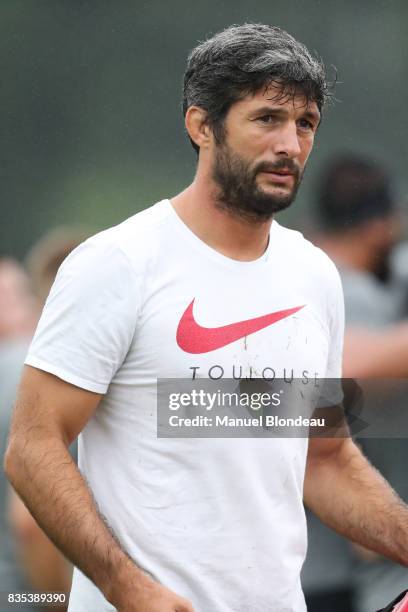 Assistant coach Jean Bouilhou of Toulouse during the pre-season match between Stade Toulousain Toulouse and Racing 92 at on August 18, 2017 in...