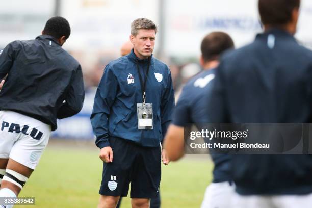 Assistant coach Ronan O Gara of Racing 92 during the pre-season match between Stade Toulousain Toulouse and Racing 92 at on August 18, 2017 in...