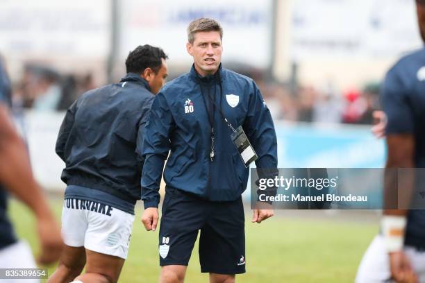 Assistant coach Ronan O Gara of Racing 92 during the pre-season match between Stade Toulousain Toulouse and Racing 92 at on August 18, 2017 in...