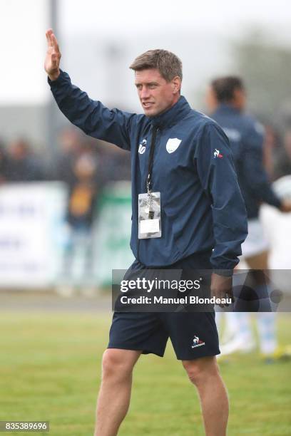 Assistant coach Ronan O Gara of Racing 92 during the pre-season match between Stade Toulousain Toulouse and Racing 92 at on August 18, 2017 in...