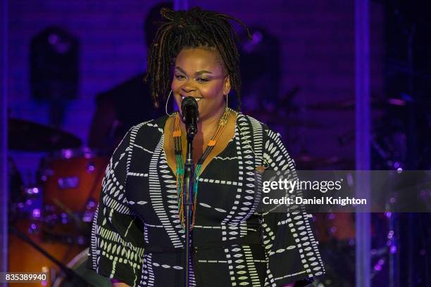 Singer/songwriter Jill Scott performs on stage at Pechanga Casino on August 18, 2017 in Temecula, California.