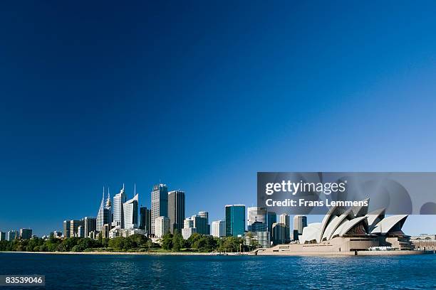 australia, sydney, opera house and city center - sydney opera house bildbanksfoton och bilder