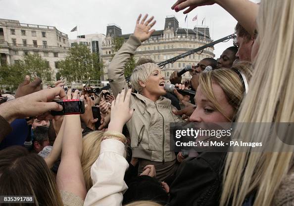 Pink Singer Crowd American singer Pink joins the crowd in Trafalgar Square, in central ...