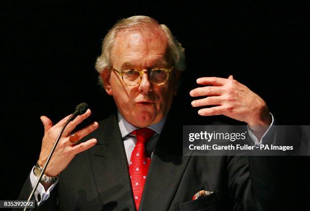 Dr David Starkey makes a speech during the Brighton College National Education Conference in Brighton, East Sussex.