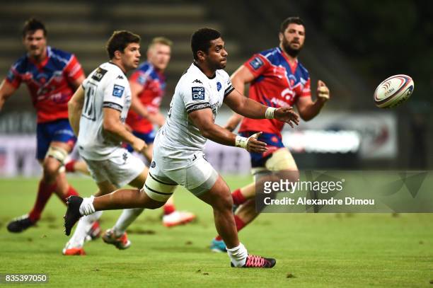 Frederik Hickes of Vannes during the Pro D2 match between Beziers and RC Vannes at on August 18, 2017 in Beziers, France.