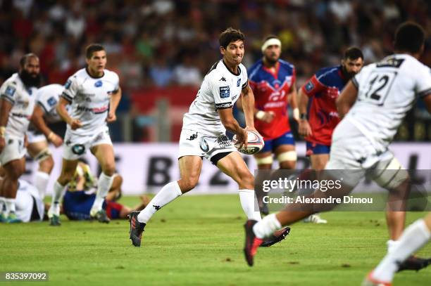 Christopher Hilsenbeck of Vannes during the Pro D2 match between Beziers and RC Vannes at on August 18, 2017 in Beziers, France.