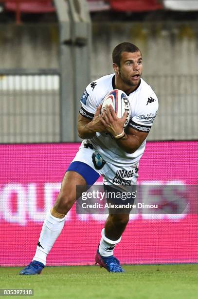 Gwenael Duplenne of Vannes during the Pro D2 match between Beziers and RC Vannes at on August 18, 2017 in Beziers, France.