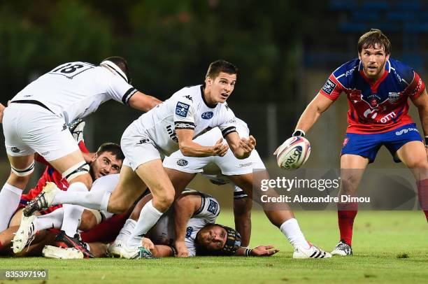 Clement Payen of Vannes during the Pro D2 match between Beziers and RC Vannes at on August 18, 2017 in Beziers, France.