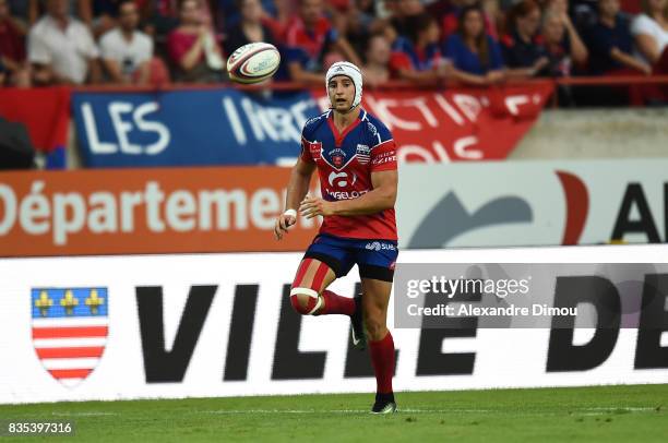 Lucas Daminiani of Beziers during the Pro D2 match between Beziers and RC Vannes at on August 18, 2017 in Beziers, France.